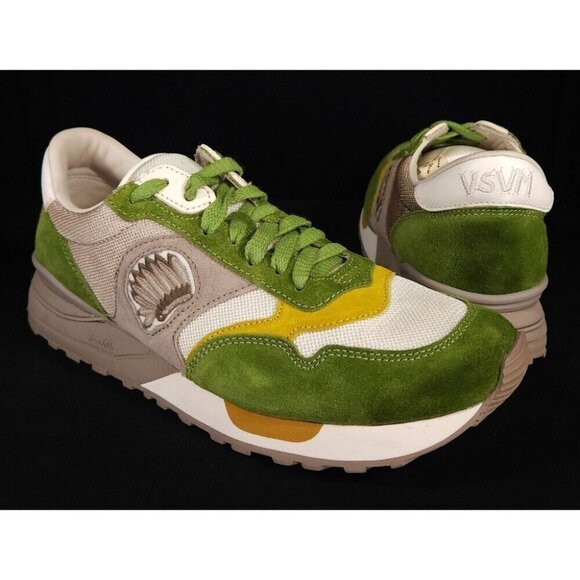 Visvim Roland Low-Top Sneakers 11 Mens Joggers Rare Green - Picture 2 of 13
